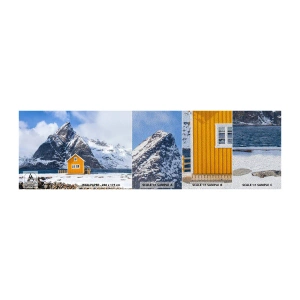 Photo Wallpaper Sample Premium Sand - Scandinavian Holiday - Winter, Alps, Mountains - 100x30 cm