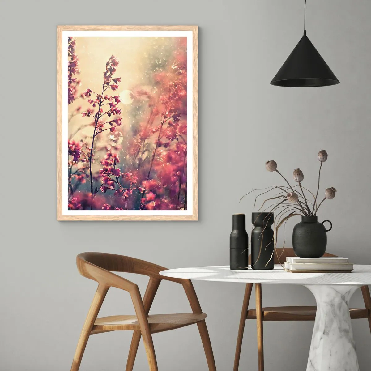 Poster in light oak frame - Secret Garden - 70x100 cm