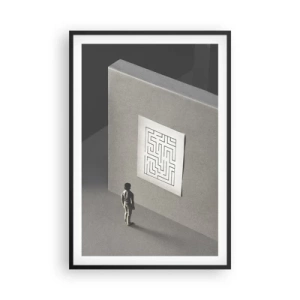 Poster in black frame - But Where Am I? - 61x91 cm