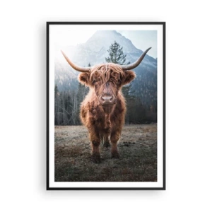 Poster in black frame - Greeting from Mountain Meadow - 70x100 cm