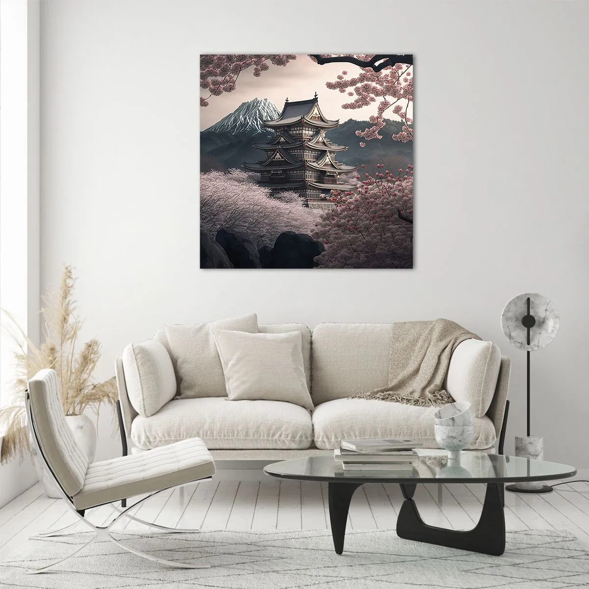 Glass picture - Land of Cherry Blossoms - 30x30 cm