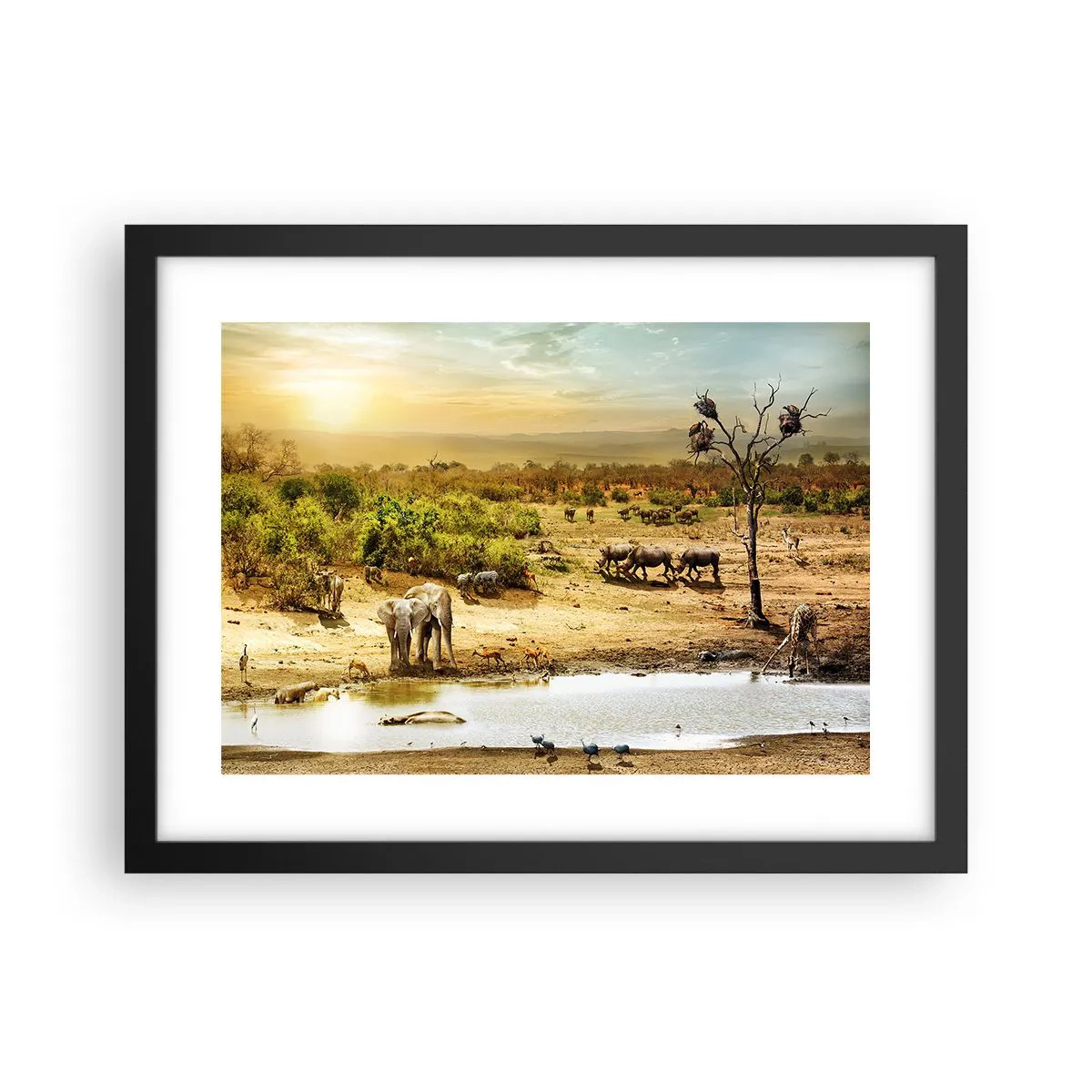 Poster in black frame - There Is a River that Flows from Eden - 40x30 cm