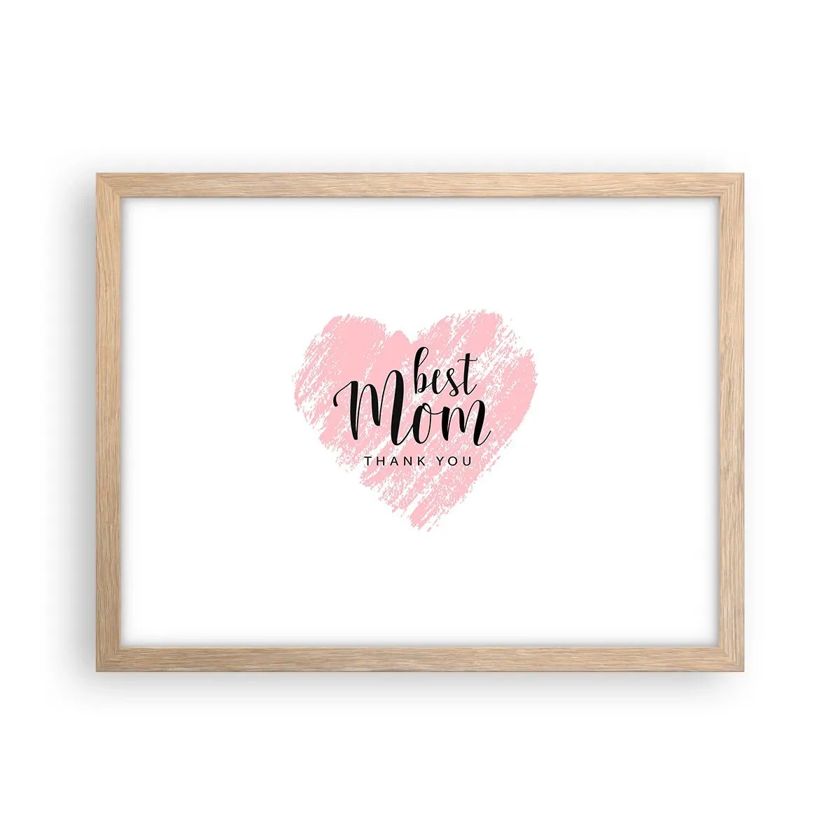 Poster in light oak frame - Always the Right Moment - 40x30 cm
