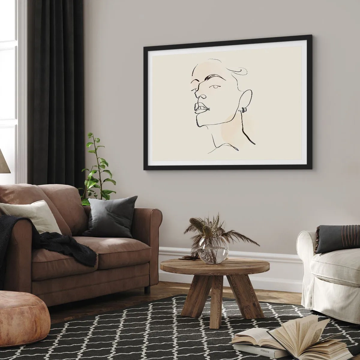 Poster in black frame - Proud Look - 91x61 cm