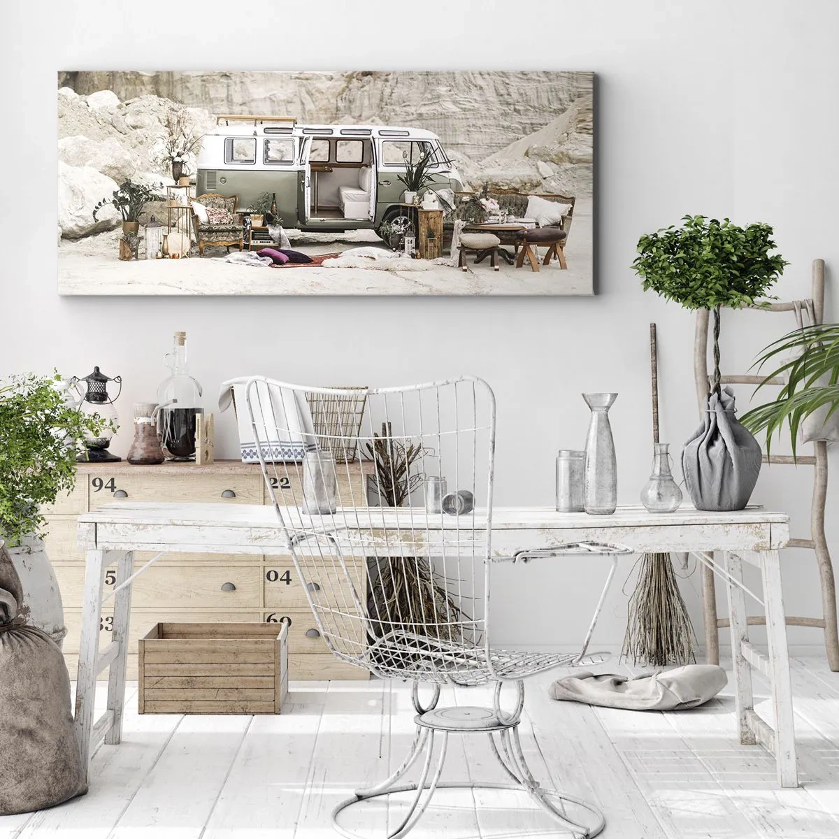 Canvas picture - Time to Start the Trip - 90x30 cm