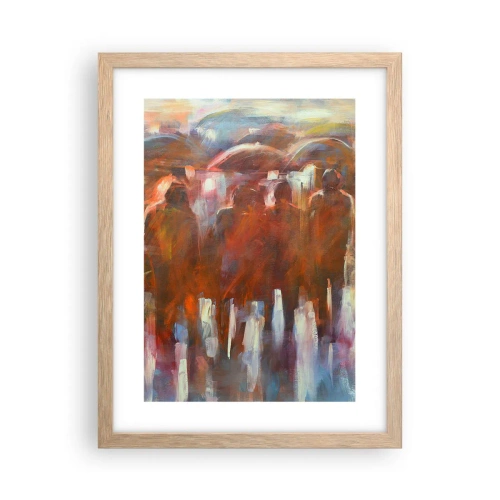 Poster in light oak frame - Equal in Rain and Fog - 30x40 cm