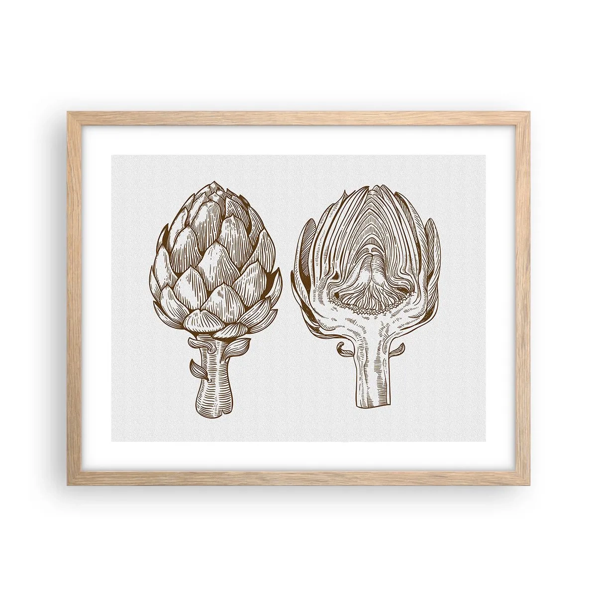 Poster in light oak frame - Anatomy Lesson - 50x40 cm