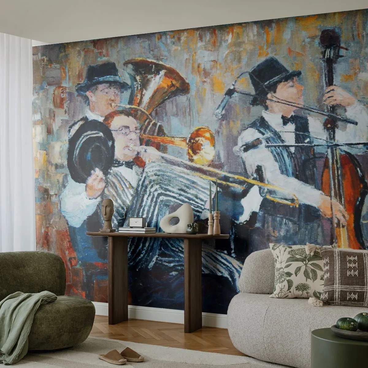 Photo Wallpaper Standard Eco - All That Jazz - Music, Band, Musical instruments - 200x140 cm