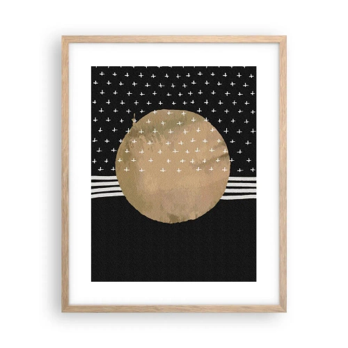 Poster in light oak frame - Composition: Flag of Galaxy - 40x50 cm