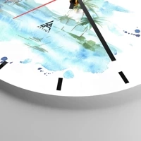 Clock face with lines