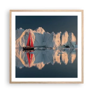 Poster in light oak frame - On the Edge of the World - 60x60 cm