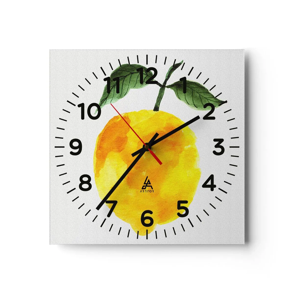 Wall clock - Clock on glass - How to Get the Taste of the Sun - 30x30 cm