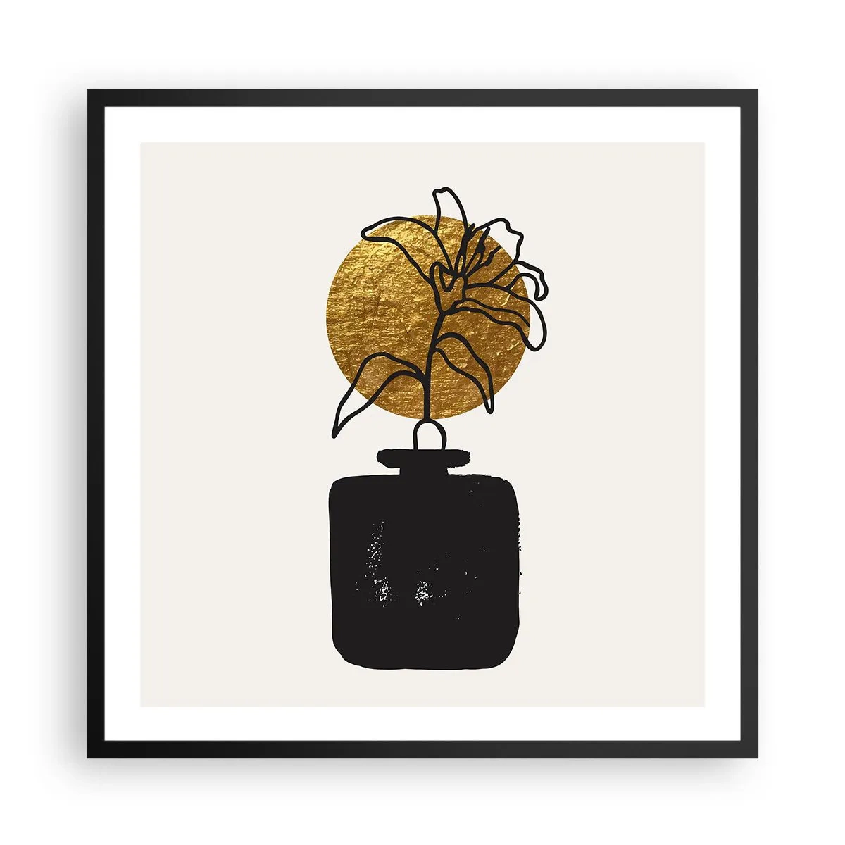 Poster in black frame - Beauty Precious as Gold - 60x60 cm