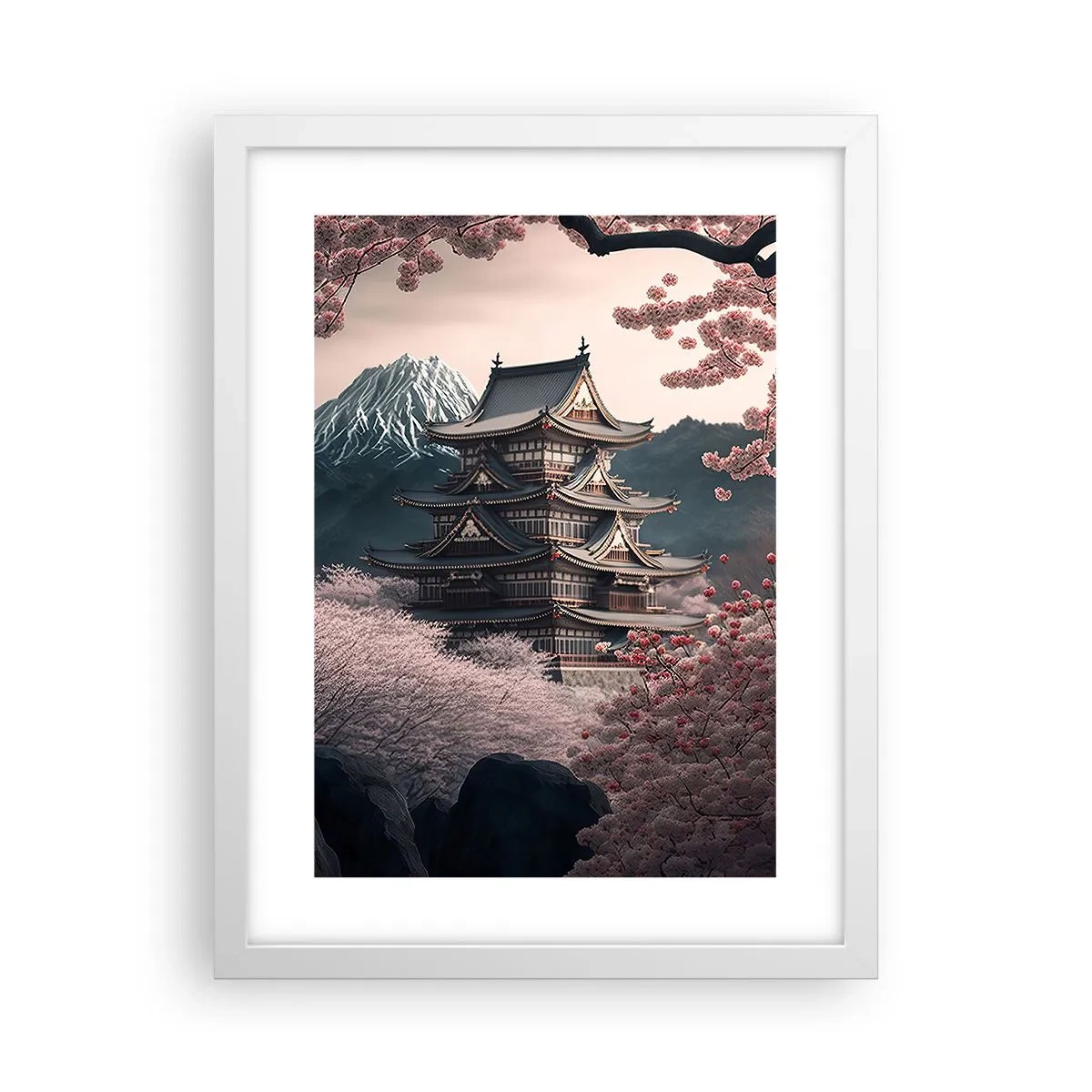Poster in white frmae - Land of Cherry Blossoms - 30x40 cm