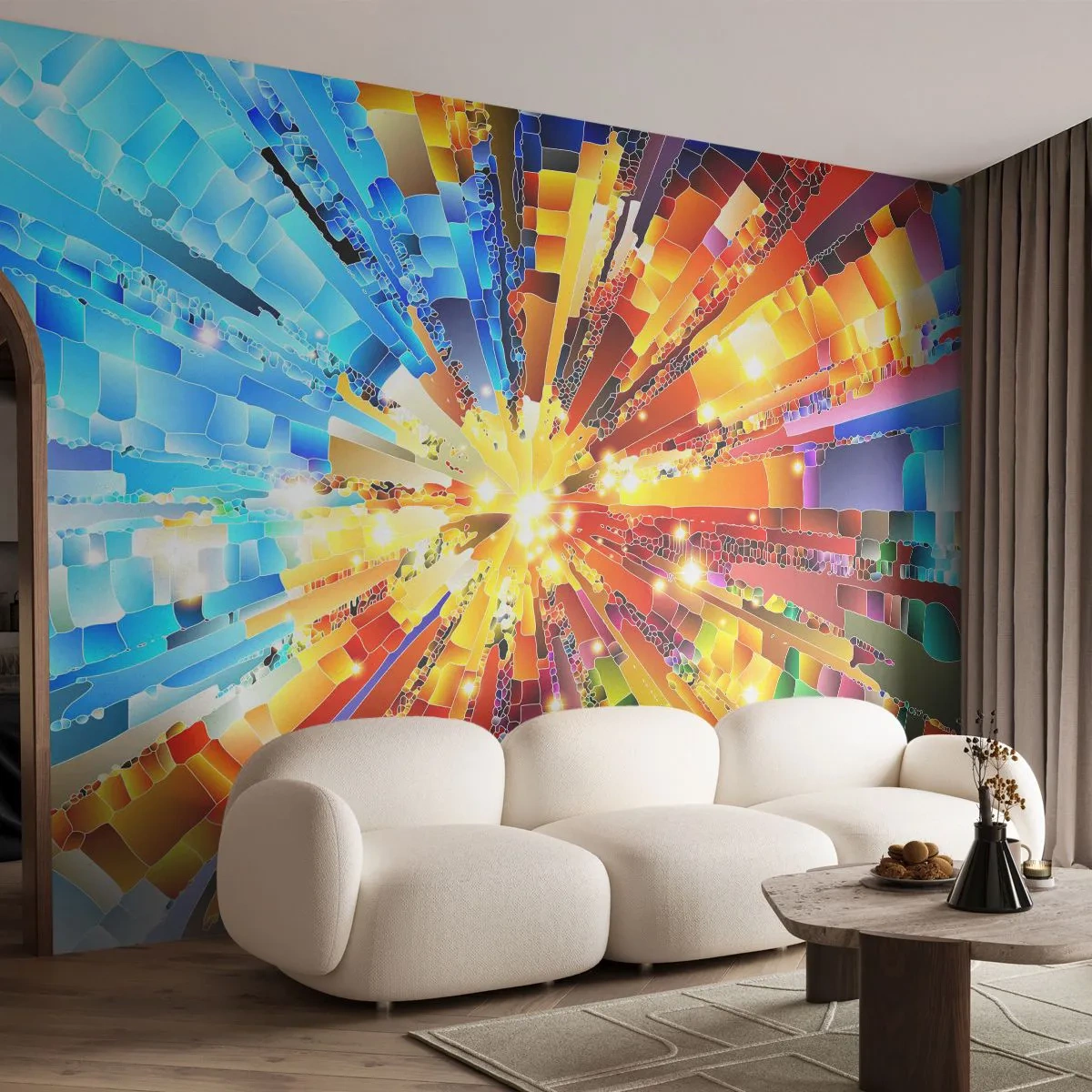 Self-Adhesive Photo Wallpaper Deluxe Sticker - In Medias Res - Abstraction, Piece, 3D - 250x175 cm