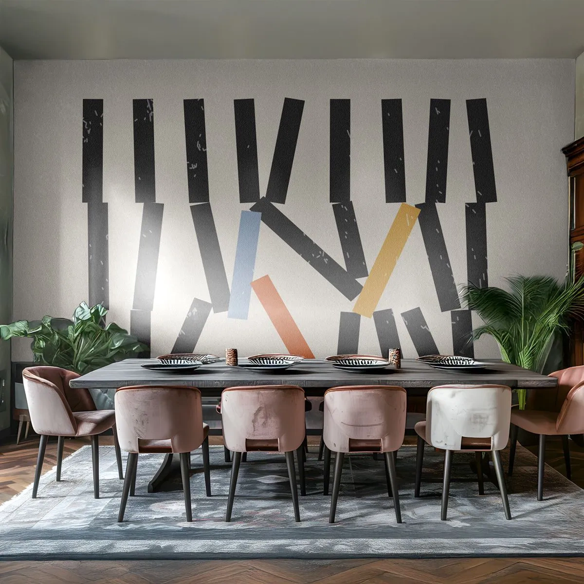 Photo Wallpaper Standard Eco - Domino - Composition - Minimalism, Hipster, Contemporary - 150x105 cm