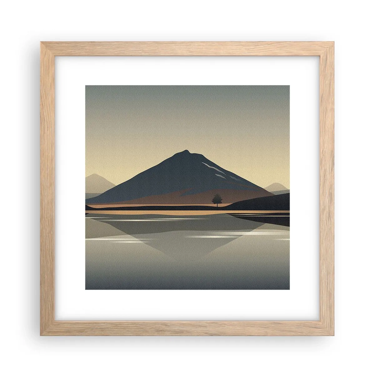 Poster in light oak frame - Mirror Image - 30x30 cm