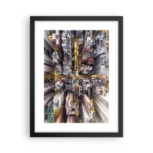 Poster in black frame - Greetings from Hong Kong - 30x40 cm