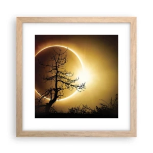 Poster in light oak frame - Total Eclipse - 30x30 cm