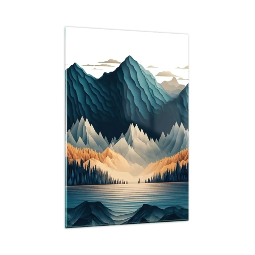 Glass picture - Perfect Mountain Landscape - 80x120 cm