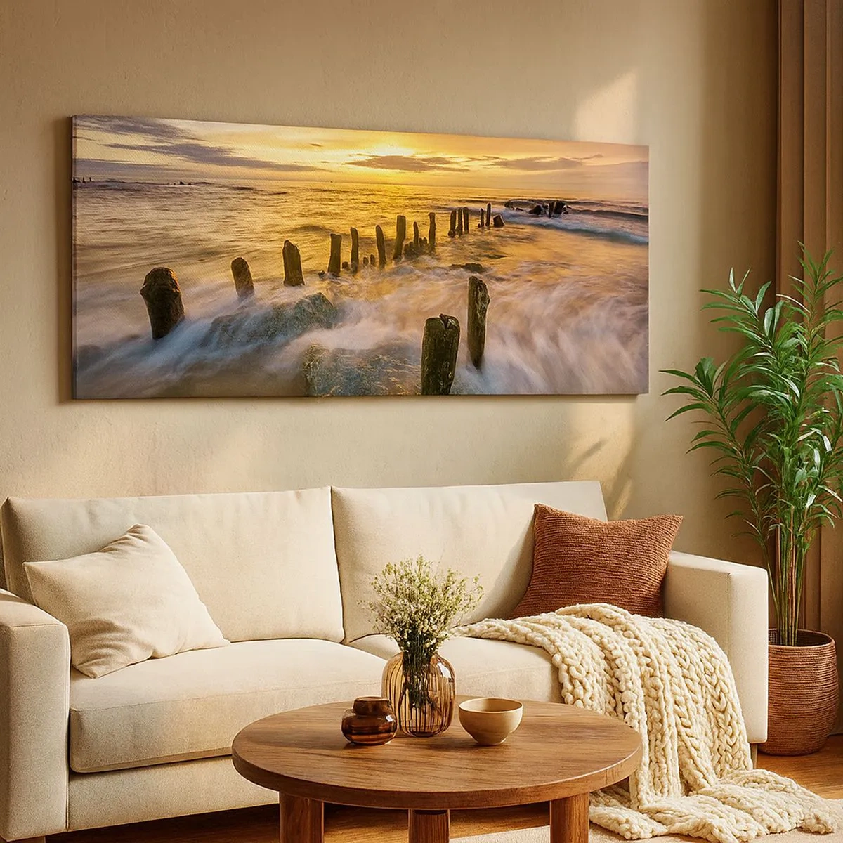 Canvas picture - Raw Beauty of the Baltic Sea - 100x40 cm