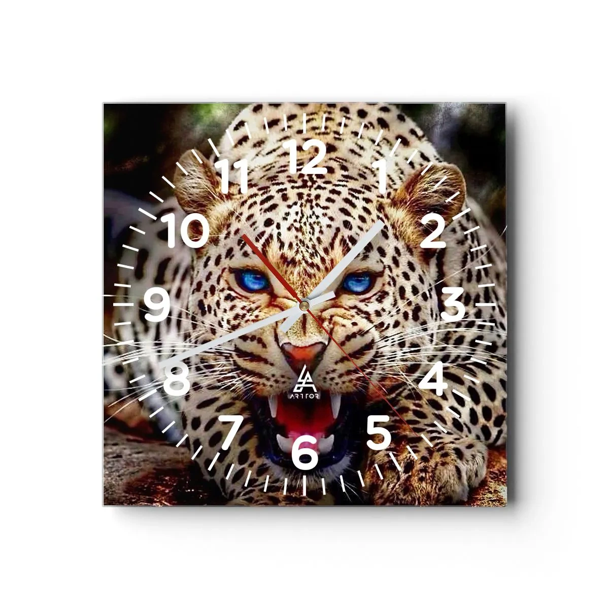 Wall clock - Clock on glass - Angry but Still Beautiful - 30x30 cm