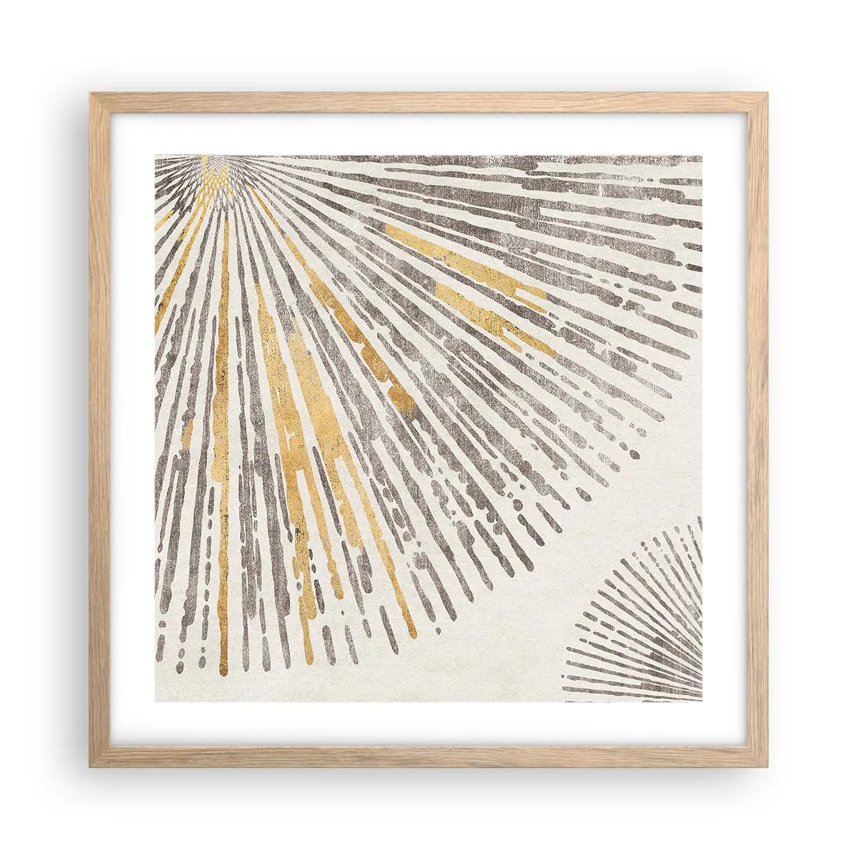 Poster in light oak frame - Beauty of a Ray - 50x50 cm