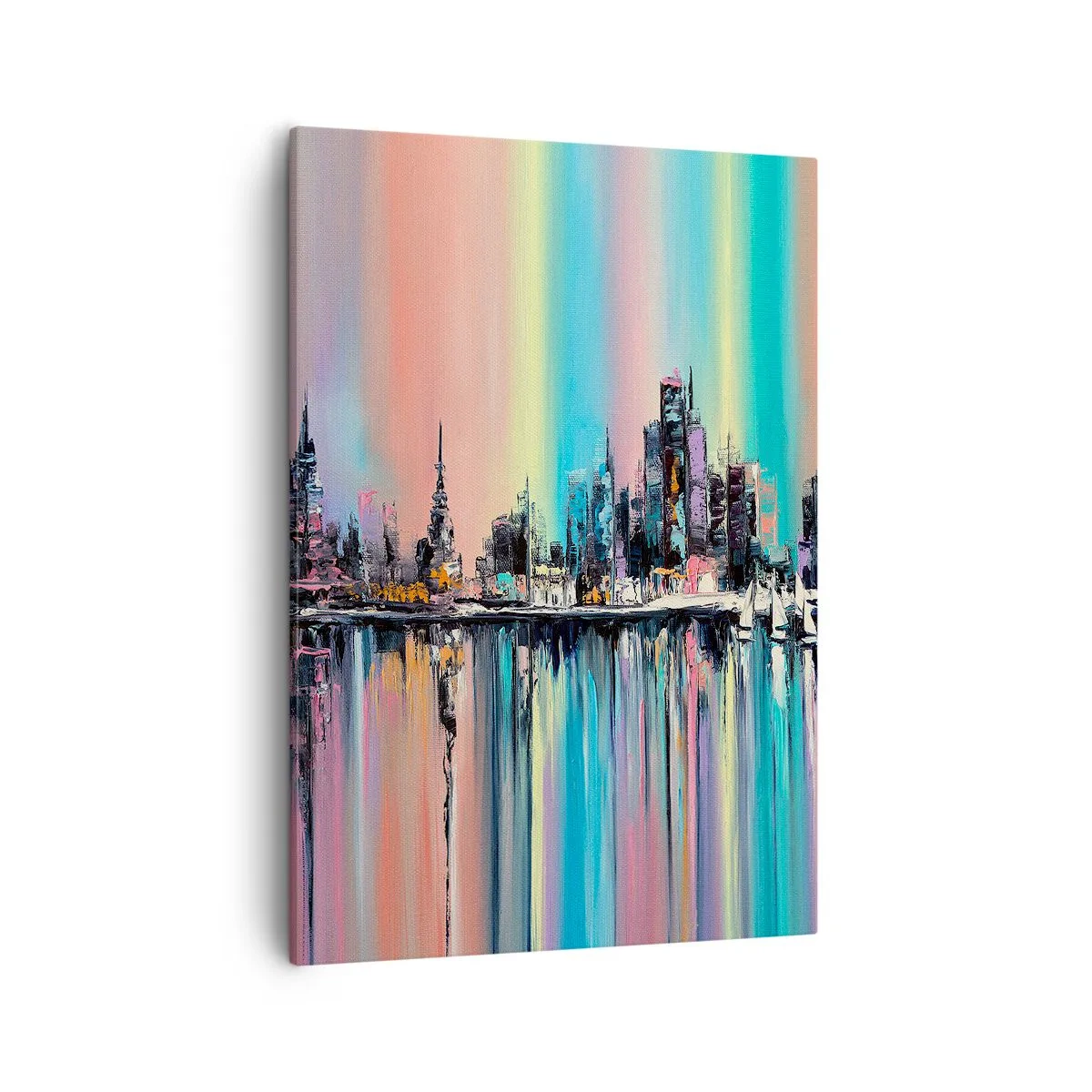 Canvas picture - Run down with Night Lights - 50x70 cm