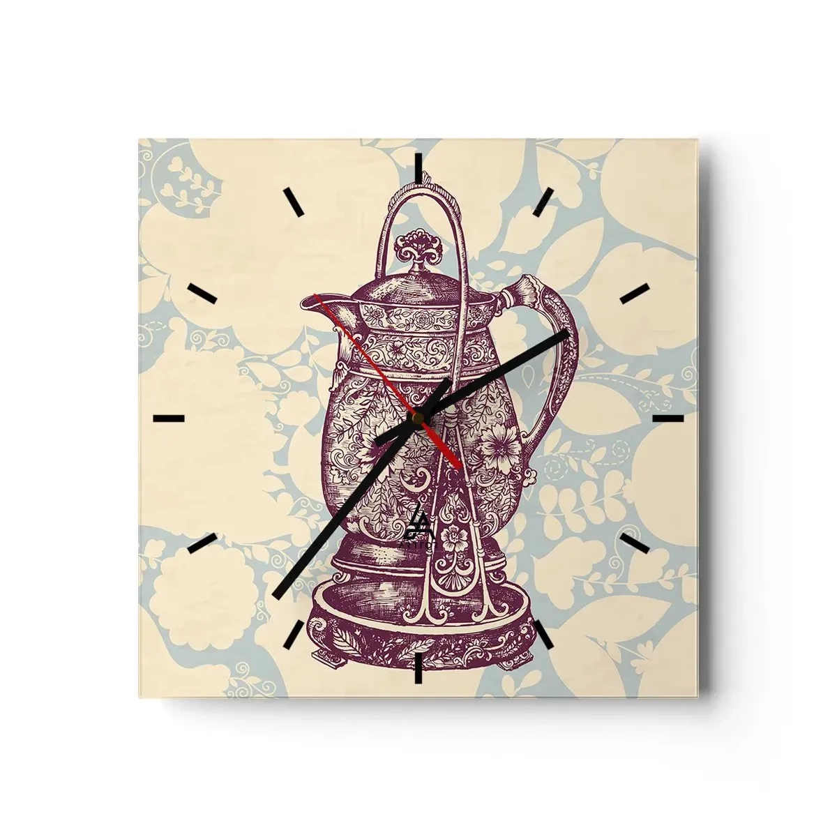 Wall clock - Clock on glass - Beauty of Ordinary Life - 30x30 cm