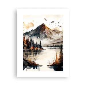 Poster - Golden Autumn in the Mountains - 30x40 cm