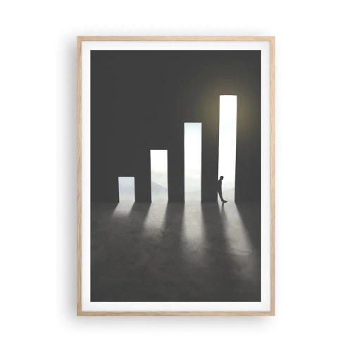 Poster in light oak frame - Success - Impression - 70x100 cm