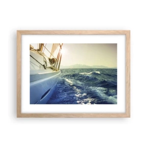 Poster in light oak frame - In Search of Adventure - 40x30 cm