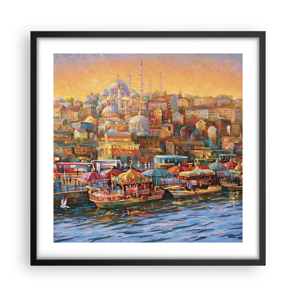 Poster in black frame - Istanbul Story - 50x50 cm