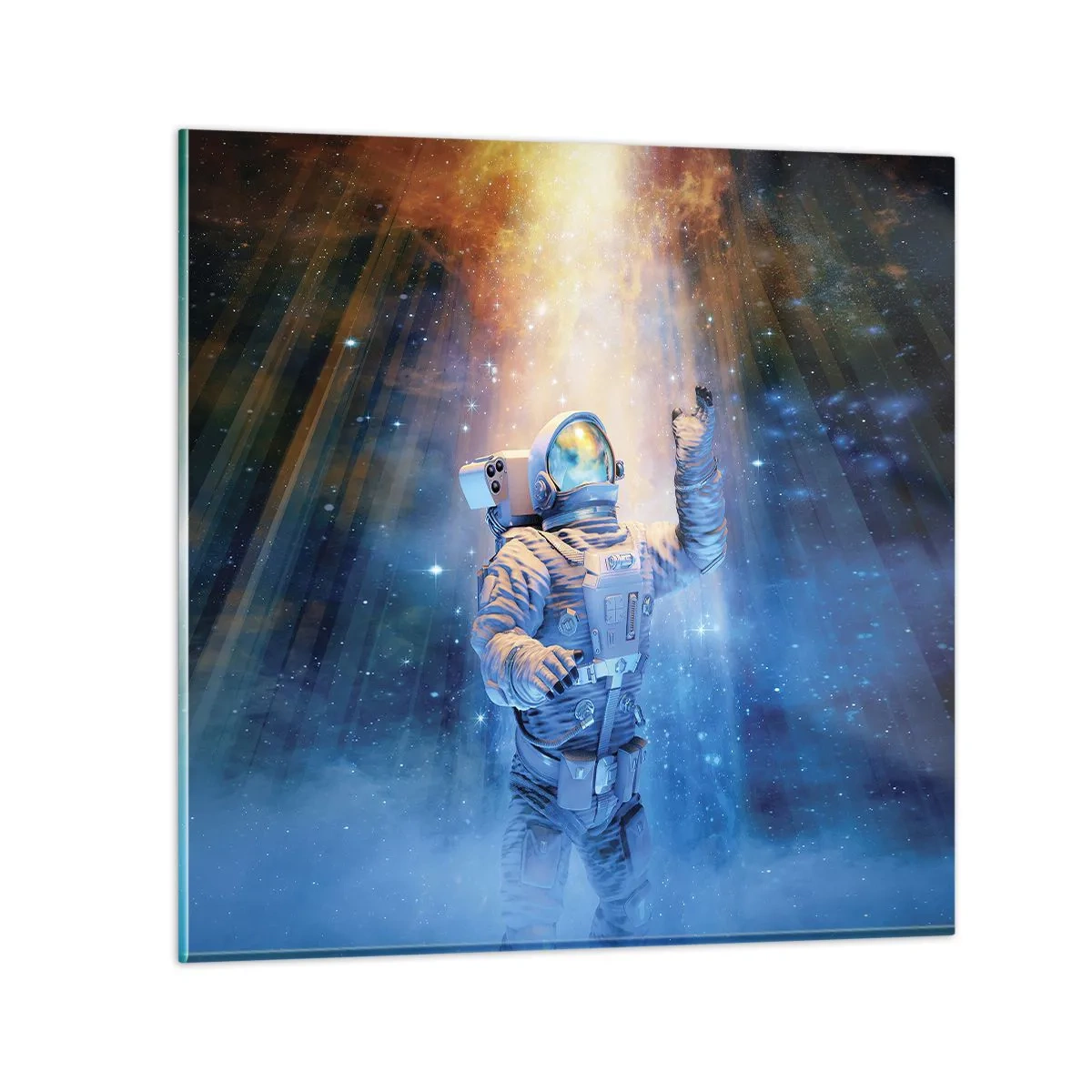 Glass picture - Finally at the Destination - 50x50 cm