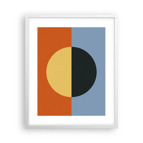 Poster in white frmae - Composition of Warm and Cool - 40x50 cm
