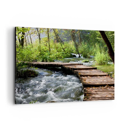 Canvas picture - By the Foamy Cascade - 100x70 cm