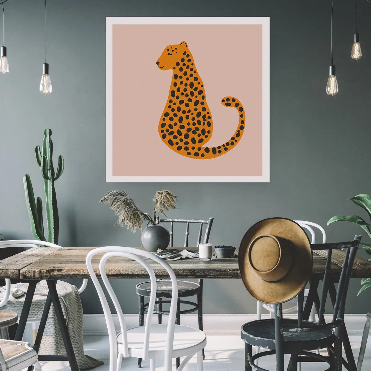 Poster - Leopard Print Is Fashionable - 60x60 cm