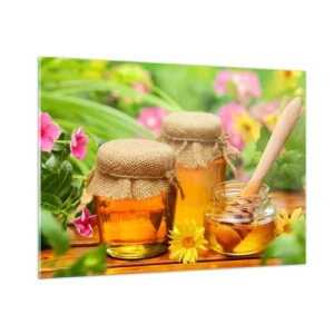 Glass picture - Sweet and Flowery - 100x70 cm