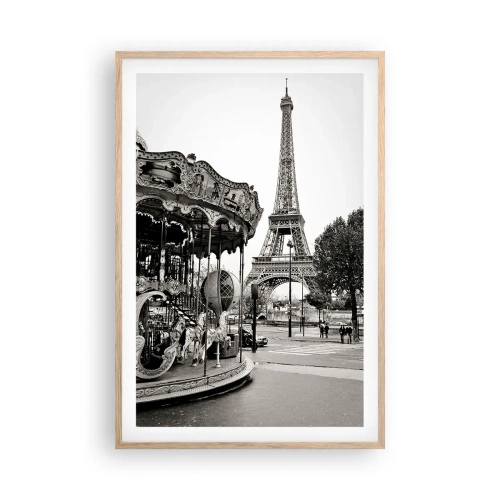 Poster in light oak frame - Such Fun Only in Paris - 61x91 cm