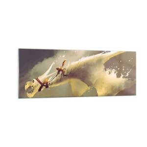 Glass picture - To the Rescue of the World - 140x50 cm