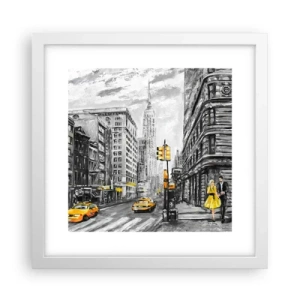 Poster in white frmae - New York Tale - 30x30 cm