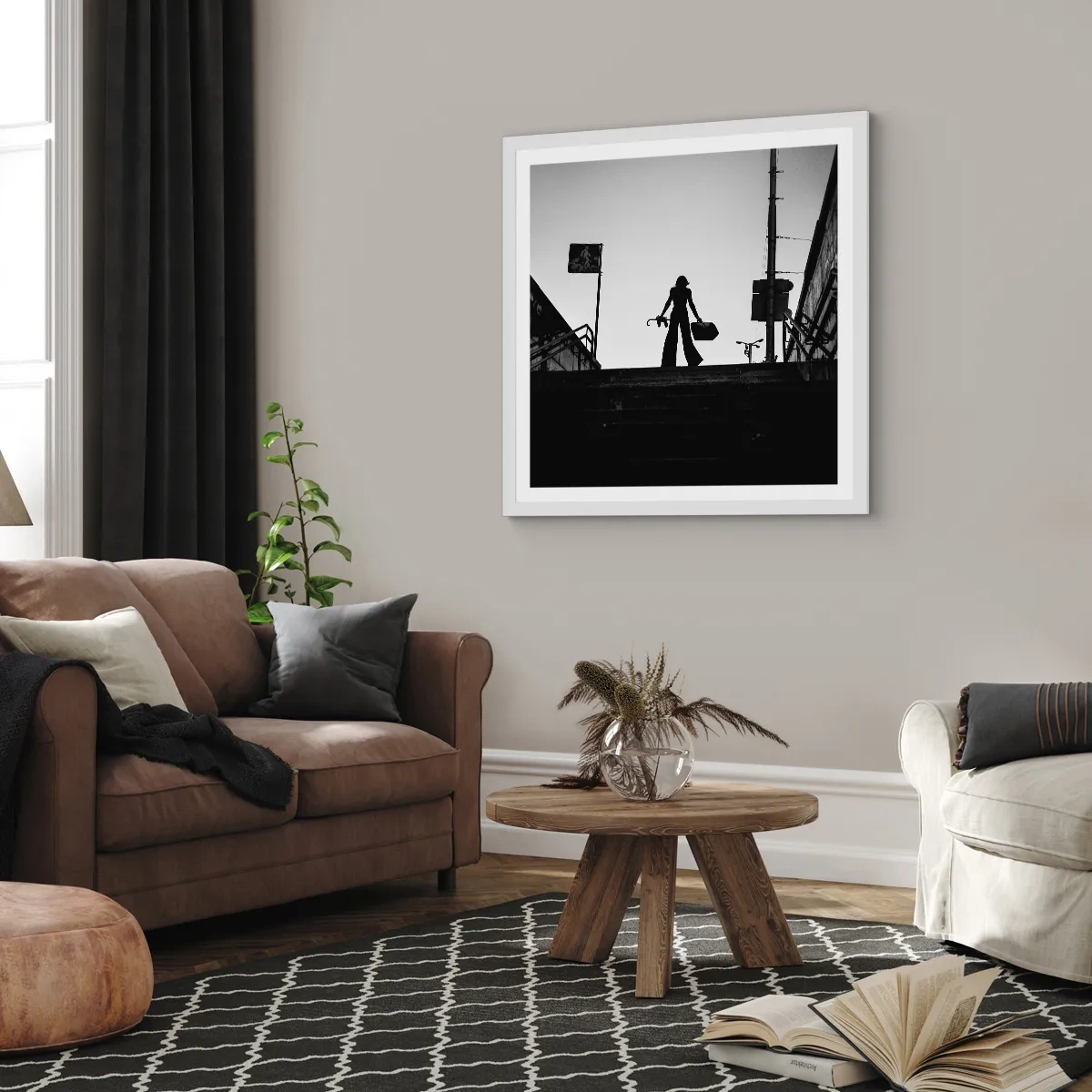 Poster in white frmae - City Wander - 30x30 cm