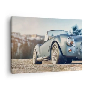 Canvas picture - Classic convertible car in a picturesque setting - 70x50cm - Styel Is What Counts - Modern wall decoration for the living room and bedroom ARTTOR