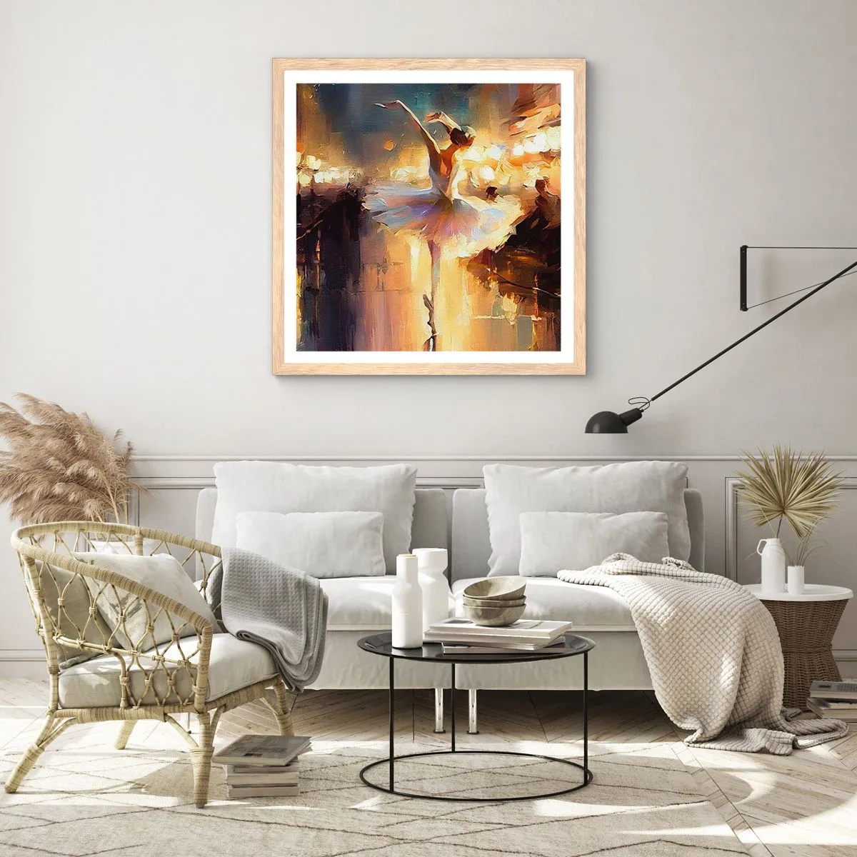 Poster in light oak frame - Miracle on the Street - 50x50 cm