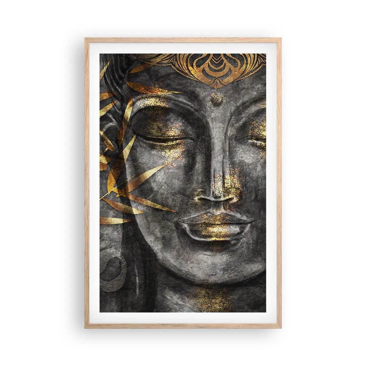 Poster in light oak frame - Feel the Peace - 61x91 cm