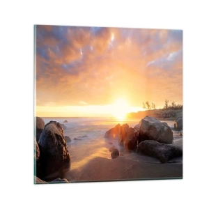 Glass picture - Shiny Breeze of the Evening - 30x30 cm