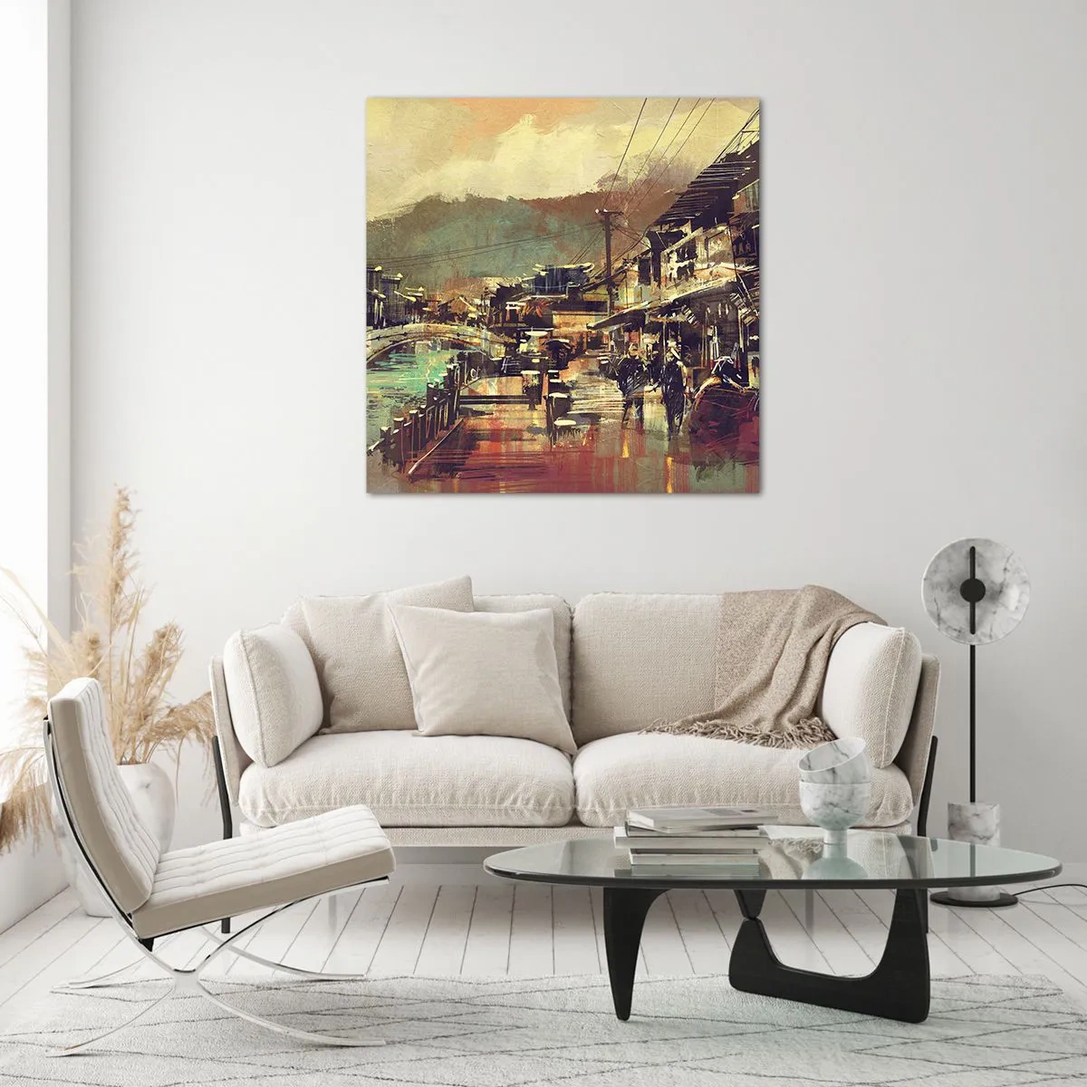 Glass picture - Life As a Abundance of Greyness - 40x40 cm