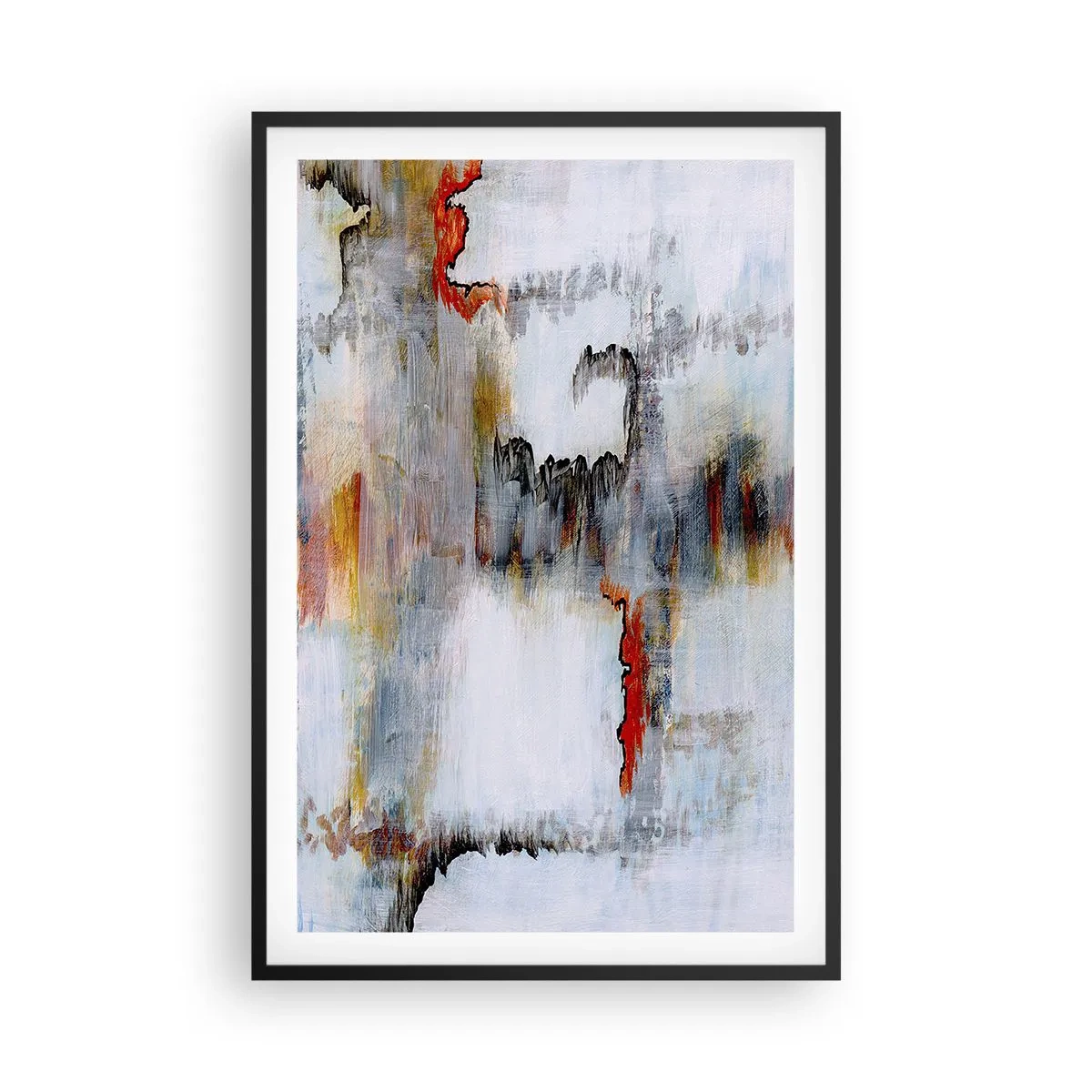 Poster in black frame - With a Stick on Water - 61x91 cm