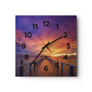 Wall clock - Clock on glass - Limitless - 40x40 cm