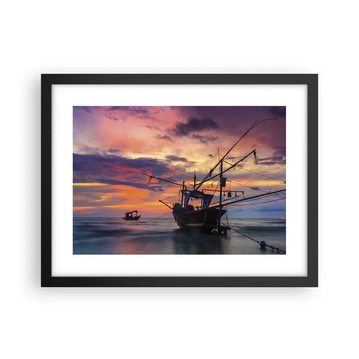 Poster in black frame - Exotic Evening - 40x30 cm